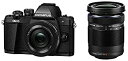 【中古】(非常に良い)OLYMPUS ミラーレス一眼 OM-D E-M10 MarkII EZダブルズームキット ブラック