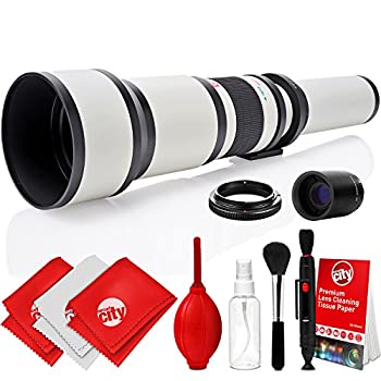 【中古】Opteka 650 - 2600mm高スーパー望遠ズームレンズfor Pentax k-mountデジタルSLR写真カメラ+プレミアム8点クリーニングキット