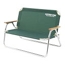 【中古】(未使用品)キャプテンスタッグ キャンプ用品 ベンチ CS アルミ背付 グリーンM-3882