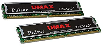 【中古】UMAX DDR2-800(1GB 2)128 8Dualset DDR2-800 2枚組 デスクトップ用 240pin U-DIMM Pulsar DCSSDDR2-2GB-800