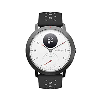 【中古】Withings Steel HR Sport フランス生まれのスマートウォッチ ホワイト 歩数 消費カロリー 心拍数 睡眠データ記録 最大25日間充電持続 HWA03B-40