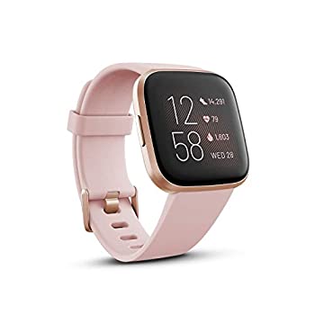 【中古】Fitbit Versa 2 Alexa搭載 スマートウォッチ Petal/Copper Rose L/S サイズ FB507RGPK-FRCJK