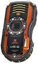 【中古】(非常に良い)PENTAX 防水デジタルカメラ PENTAX WG-3 オレンジ 1cmマクロ マクロスタンド付属 LEDライト PENTAX WG-3...