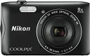 【中古】Nikon デジタルカメラ COOLPIX A300 光学8倍ズーム 2005万画素 ブラック A300BK