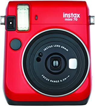 【中古】FUJIFILM インスタントカメラ チェキ instax mini70 レッド INS MINI 70 RED