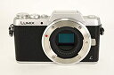 【中古】(非常に良い)Panasonic ミラーレス一眼カメラ DMC-GF7 ボディ単体(ブラック×シルバー)
