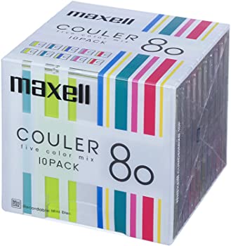 【中古】(未使用品)maxell 音楽用 MD 80分ストライプデザイン 「クーレ」シリーズ カラーMIX 10枚 CUMD80MIXB.10P