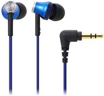 【中古】（非常に良い）audio-technica カナル型イヤホン ブルー ATH-CK330M BL