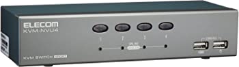 【中古】エレコム KVMスイッチ USB VGA 4台 KVM-NVU4