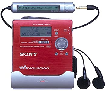 【中古】SONY ソニー MZ-R909 レッド MDレコーダー MDLP対応 （MD録音再生兼用機/ポータブルMDプレーヤー/ポータブルミニディスクレコーダー）