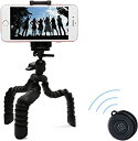 【中古】(非常に良い)エレコム スマートフォン用/フレキシブル三脚/Bluetoothリモコン付/ブラック