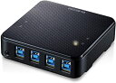 【中古】(非常に良い)エレコム USB切替器 PC→4ポート USB3.0→4ポート 手元スイッチ ブラック U3SW-T4