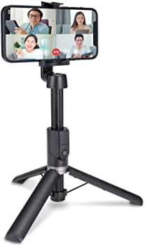 【中古】(非常に良い)エレコム 自撮り棒 2way 三脚 スマートフォン用 Bluetoothリモコン付 シャッタボタン付き ブラック P-STSR02BK