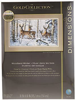 š(̤)Gold Collection Woodland Winter Counted Cross Stitch Kit-18