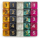 【中古】25 Pack of Random D6 Polyhedral Dice in Multiple Colors By Wiz Dice