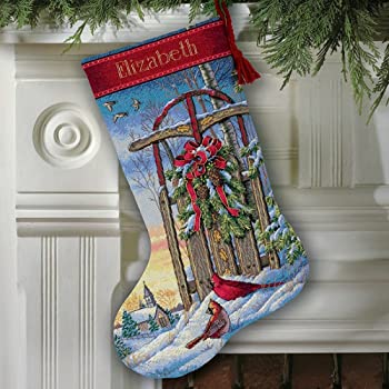 【中古】Gold Collection Christmas Sled Stocking Counted Cross Stitch-16 Long 16 Count (並行輸入品)