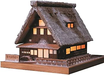 【中古】ウッディジョー 灯1 雪の合掌造り 木製模型