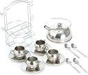 【中古】(非常に良い)Timy Toy Tea Set 14pcs Stainless Steel Teapot Pretend Play Toy for Ki...
