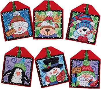 【中古】(未使用品)Christmas Pals Ornaments Counted Cross Stitch Kit-4-1/2 Tall 14 Count Set Of 6 (並行輸入品)