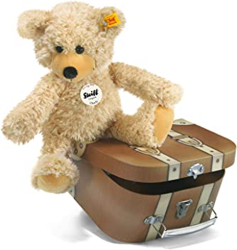 (未使用品)Steiff(シュタイフ)製Charly Dangling Teddy in Suitcase (チャーリー ・ダングリング・テディベア・スーツケース)30cm(タン)