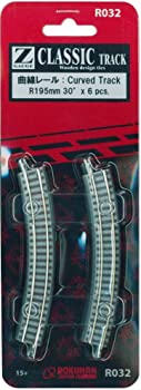 【中古】ロクハン Zゲージ R032 曲線レール R195-30°(6本入り)