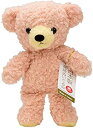 【中古】(非常に良い)童心オリジナル 日本製 クマのフカフカS ぬいぐるみ 高さ21cm ローズ