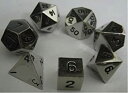 【中古】[メタリックダイスゲーム]Metallic Dice Games Metal Dice Polyhedral Set of 7 die Silver LIC002 [並行輸入品]