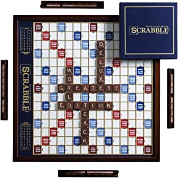 【中古】(未使用品) ウィニングソリューション Winning Solutions Scrabble Deluxe Wooden Edition with Rotating Game Board WS20810 並行輸入品