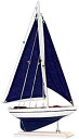 【中古】(非常に良い)Hampton Nautical Pacific Sailer セイルボート 17インチ ブルー