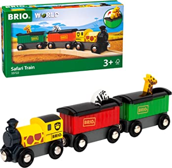 BRIO ( ブリオ ) WORLD サファリトレイン  対象年齢 3歳~ ( 電車のおもちゃ 木のレール 機関車 ) 33722
