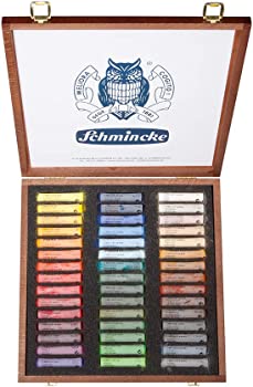 【中古】schmincke シュミンケ ソフトパステル 45色木箱セット 77245
