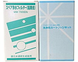 【中古】(未使用品)[スペア浄水フィルター（鉛除去）MW-7000DN]+[洗浄用カートリッジキット CL-7000] セット