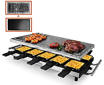 Artestia AR-89031 Raclette ラクレットグリル 10人用 アルミ板プレートと石板プレート