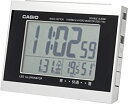 【中古】CASIO(カシオ) 目覚まし時計 電波 シルバー デジタル ダブルアラーム 温度 湿度 カレンダー 表示 DQD-710J-8JF
