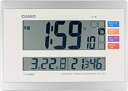 【中古】CASIO(カシオ) 置き時計 電波 ホワイト デジタル 生活環境 温度 湿度 カレンダー 表示 置き掛け兼用 IDL-140J-7JF