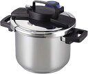 【中古】(非常に良い)パール金属 圧力鍋 5.5L IH対応 3層底 ワンタッチレバー H-5389