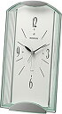 【中古】リズム(RHYTHM) クオーツ 置き時計 アナログ エピソル556 電子音 アラーム 緑 (透明色) RHYTHM 4SE556SR03