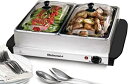 【中古】(未使用品)Elite Gourmet EWM-6122 MaxiMatic Double Buffet Server and Warmer by Elite Gourmet