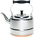 【中古】(未使用品)【並行輸入】BonJour 2-Qt. Stainless Steel Classic Tea Kettle with Copper Bottom　ステンレス製ケトル