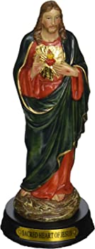 【中古】(未使用品)Sacred Heart of Jesus 聖像 装飾 イエス像 5インチ