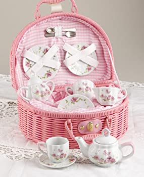 【中古】(未使用品)[デルトン]Delton Products Rose Tea Set for 2, Pink 8090-6 [並行輸入品]