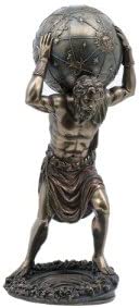 【中古】 未使用品 天空を持ち上げるアトラス彫像 ブロンズ風仕上げ / Bronze Finish Atlas Holding the Heavens Statue 並行輸入品