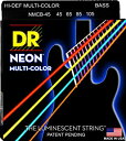【中古】DR ベース弦 NEON ニッケルメッキ マルチ カラー コーテッド .045-.105 NMCB-45