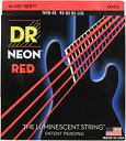 【中古】(非常に良い)DR ベース弦 NEON ニッケルメッキ レッド カラー コーテッド .045-.105 NRB-45