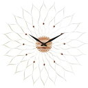 【中古】(非常に良い)INTERFORM INC. インターフォルム 掛け時計 花 ダリア アート Leffard ルファール W50×H50×D5cm ホワイ...
