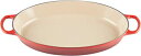 【中古】(非常に良い)Le Creuset エナメル鋳鉄・シグネチャーオーバル型ベーカー 3クォート レッド LS2088-3667