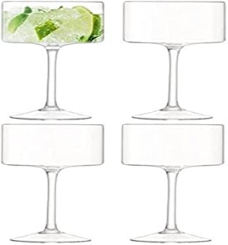 LSA International Otis Champagne/Cocktail Glass, Glass, Clear, 280 ml, Set of 4