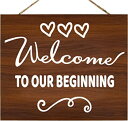 【中古】(非常に良い)jennygems素朴なアンティーク調Welcome to Our Beginningサイン???や結婚式、House Warming P...