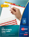 【中古】(未使用品)Index Maker Divider w/Multicolor Tabs, 8-Tab, Letter, 25 Sets/Box (並行輸...