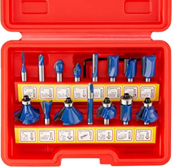 【中古】(未使用品)Hiltex 10100 Tungsten Carbide Router Bit Set, 15 Piece by Ridgerock Tools Inc. 並行輸入品